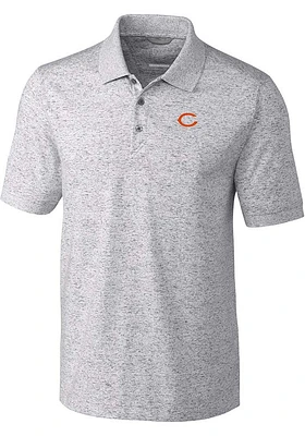 Cutter and Buck Chicago Bears Mens Grey Advantage Space Dye Short Sleeve Polo