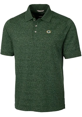Cutter and Buck Green Bay Packers Mens Advantage Space Dye Short Sleeve Polo