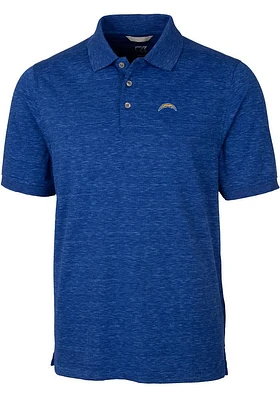 Cutter and Buck Los Angeles Chargers Mens Advantage Space Dye Short Sleeve Polo