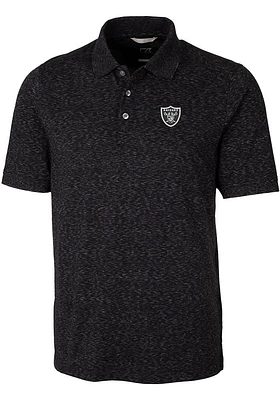 Cutter and Buck Las Vegas Raiders Mens Advantage Space Dye Short Sleeve Polo