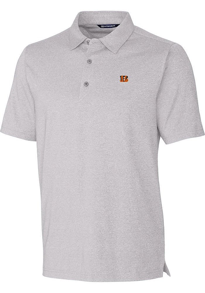 Cutter and Buck Cincinnati Bengals Mens Forge Heathered Short Sleeve Polo