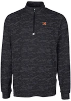 Cutter and Buck Cincinnati Bengals Mens Black Traverse Camo Long Sleeve Qtr Zip Pullover