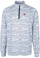 Cutter and Buck Cincinnati Bengals Mens Charcoal Traverse Camo Long Sleeve Qtr Zip Pullover