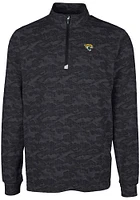 Cutter and Buck Jacksonville Jaguars Mens Black Traverse Camo Long Sleeve Qtr Zip Pullover