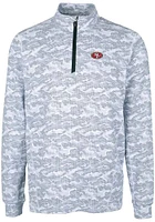 Cutter and Buck San Francisco 49ers Mens Charcoal Traverse Camo Long Sleeve Qtr Zip Pullover