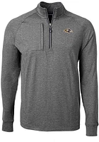 Cutter and Buck Baltimore Ravens Mens Adapt Eco Long Sleeve Qtr Zip Pullover