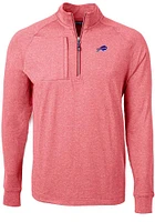 Cutter and Buck Buffalo Bills Mens Adapt Eco Long Sleeve Qtr Zip Pullover