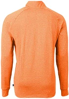 Cutter and Buck Denver Broncos Mens Adapt Eco Long Sleeve Qtr Zip Pullover
