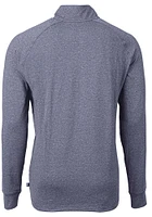 Cutter and Buck Miami Dolphins Mens Navy Blue Adapt Eco Long Sleeve Qtr Zip Pullover