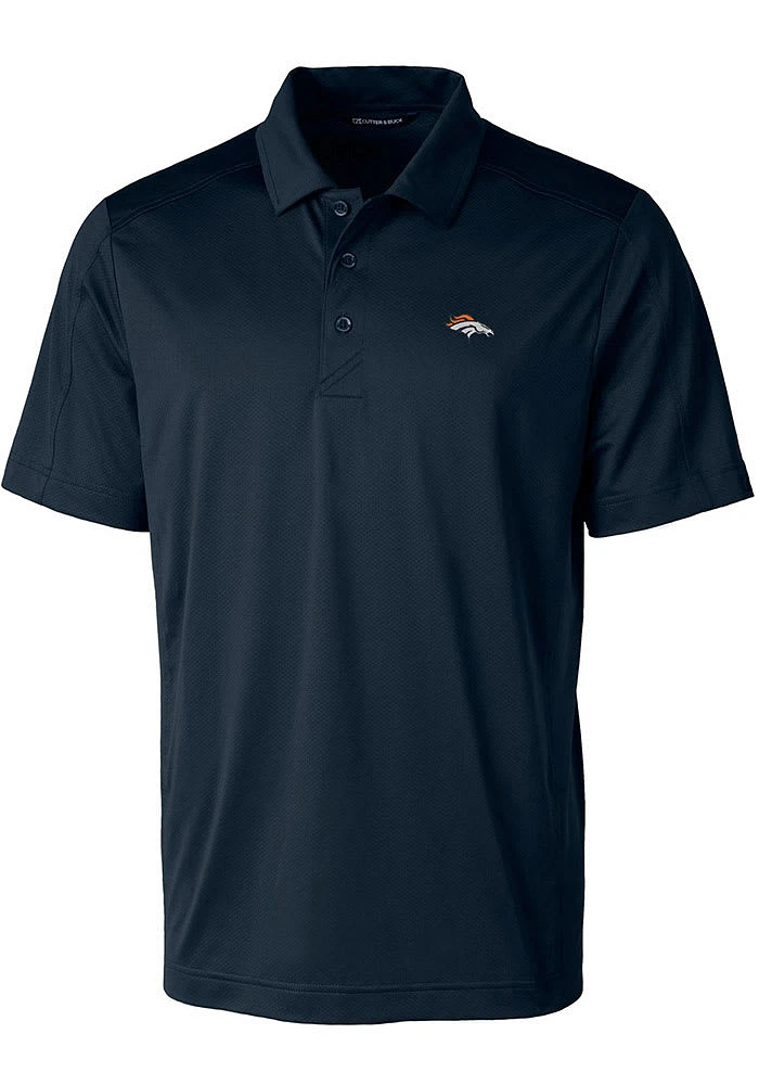Cutter and Buck Denver Broncos Mens Navy Blue Prospect Short Sleeve Polo