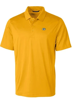 Cutter and Buck Green Bay Packers Mens Gold Prospect Short Sleeve Polo
