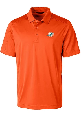 Cutter and Buck Miami Dolphins Mens Prospect Short Sleeve Polo