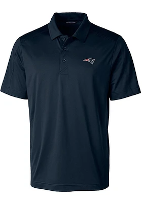 Cutter and Buck New England Patriots Mens Navy Blue Prospect Short Sleeve Polo