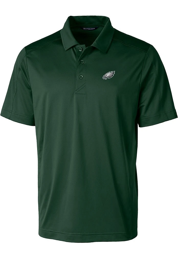 Cutter and Buck Philadelphia Eagles Mens Kelly Green Prospect Design Short Sleeve Polo
