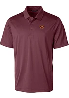 Cutter and Buck Washington Commanders Mens Maroon Prospect Short Sleeve Polo