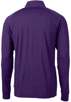 Cutter and Buck Baltimore Ravens Mens Adapt Eco Knit Long Sleeve Qtr Zip Pullover