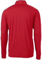 Cutter and Buck Buffalo Bills Mens Adapt Eco Knit Long Sleeve Qtr Zip Pullover