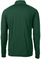 Cutter and Buck Green Bay Packers Mens Adapt Eco Knit Long Sleeve Qtr Zip Pullover