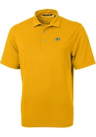 Cutter and Buck Green Bay Packers Mens Gold Virtue Eco Pique Short Sleeve Polo