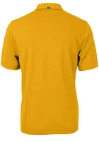Cutter and Buck Green Bay Packers Mens Gold Virtue Eco Pique Short Sleeve Polo