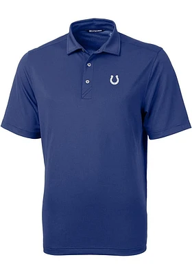 Cutter and Buck Indianapolis Colts Mens Blue Virtue Eco Pique Style Short Sleeve Polo