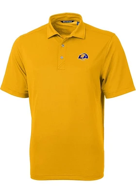 Cutter and Buck Los Angeles Rams Mens Gold Virtue Eco Pique Short Sleeve Polo