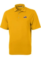 Cutter and Buck Los Angeles Rams Mens Gold Virtue Eco Pique Short Sleeve Polo