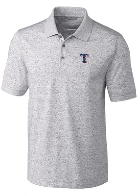 Cutter and Buck Texas Rangers Mens Grey Advantage Space Short Sleeve Polo
