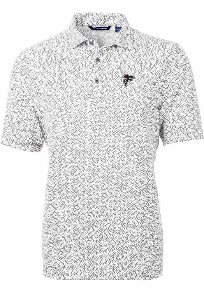 Cutter and Buck Atlanta Falcons Mens Virtue Eco Pique Botanical Short Sleeve Polo