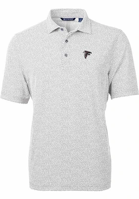 Cutter and Buck Atlanta Falcons Mens Virtue Eco Pique Botanical Short Sleeve Polo