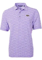 Cutter and Buck Baltimore Ravens Mens Virtue Eco Pique Botanical Short Sleeve Polo