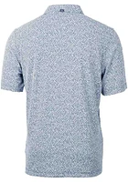 Cutter and Buck Denver Broncos Mens Navy Blue Virtue Eco Pique Botanical Short Sleeve Polo
