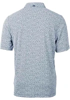 Cutter and Buck Los Angeles Rams Mens Navy Blue Virtue Eco Pique Botanical Short Sleeve Polo