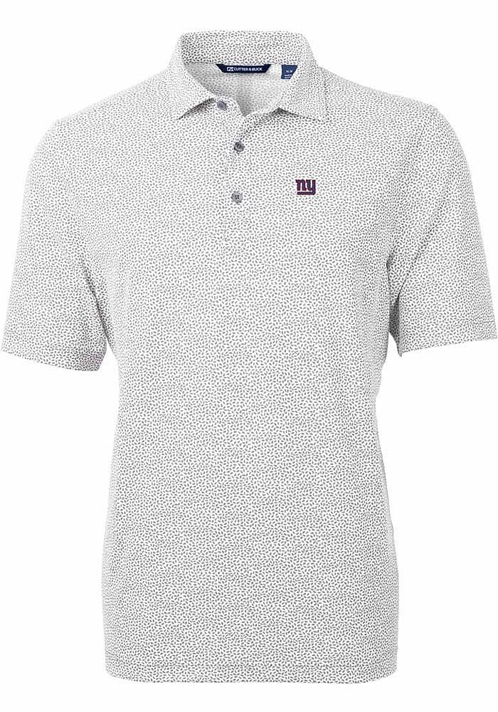 Cutter and Buck New York Giants Mens Virtue Eco Pique Botanical Short Sleeve Polo