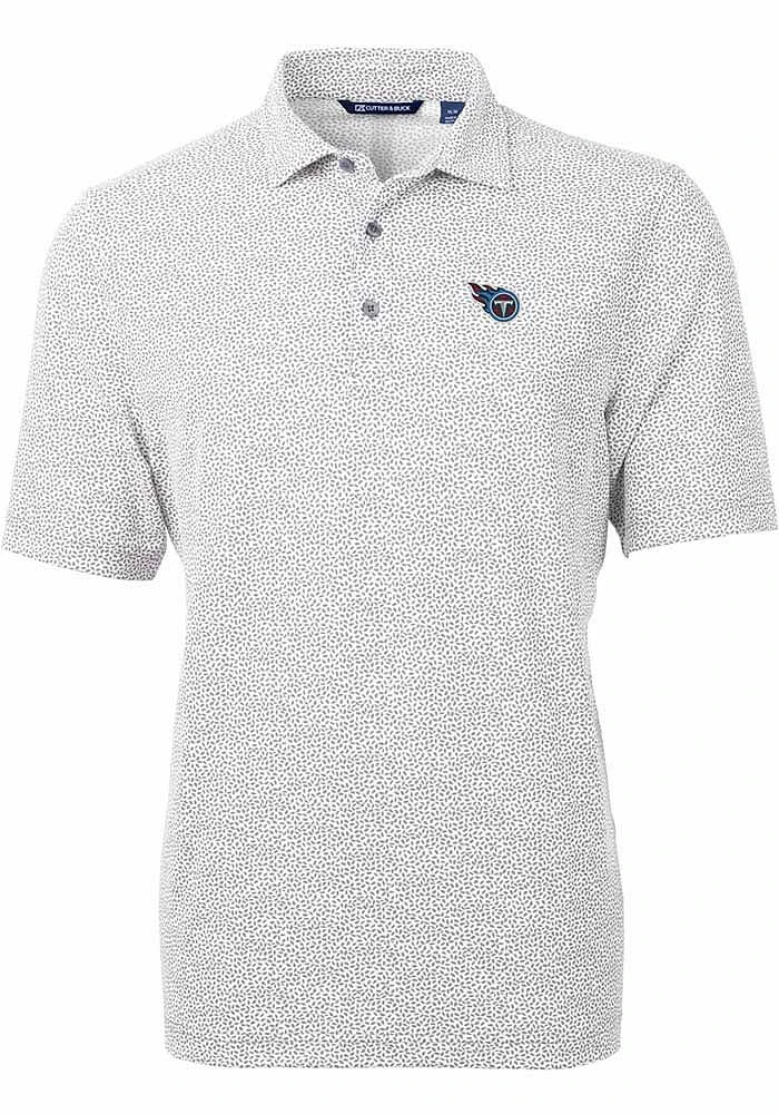 Cutter and Buck Tennessee Titans Mens Virtue Eco Pique Botanical Short Sleeve Polo