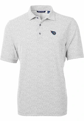 Cutter and Buck Tennessee Titans Mens Virtue Eco Pique Botanical Short Sleeve Polo