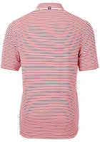 Cutter and Buck Buffalo Bills Mens Cardinal Virtue Eco Pique Stripe Short Sleeve Polo