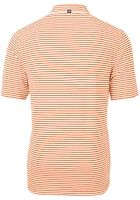 Cutter and Buck Chicago Bears Mens Orange Virtue Eco Pique Stripe Short Sleeve Polo
