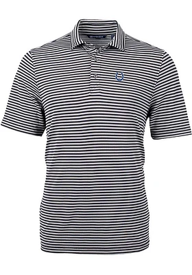 Cutter and Buck Indianapolis Colts Mens Black Virtue Eco Pique Stripe Short Sleeve Polo