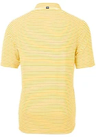 Cutter and Buck Los Angeles Rams Mens Gold Virtue Eco Pique Stripe Short Sleeve Polo