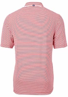 Cutter and Buck New York Giants Mens Cardinal Virtue Eco Pique Stripe Short Sleeve Polo