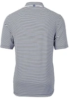 Cutter and Buck Seattle Seahawks Mens Navy Blue Virtue Eco Pique Stripe Short Sleeve Polo