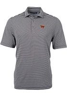 Cutter and Buck Washington Commanders Mens Virtue Eco Pique Stripe Short Sleeve Polo