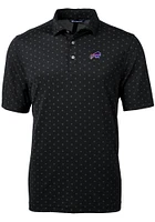Cutter and Buck Buffalo Bills Mens Black Virtue Eco Pique Tle Short Sleeve Polo