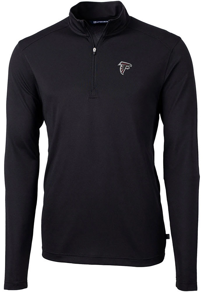 Cutter and Buck Atlanta Falcons Mens Virtue Eco Pique Long Sleeve Qtr Zip Pullover
