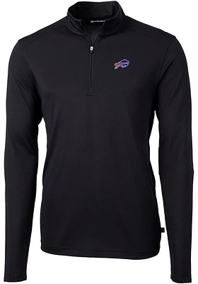 Cutter and Buck Buffalo Bills Mens Virtue Eco Pique Long Sleeve Qtr Zip Pullover