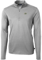 Cutter and Buck Green Bay Packers Mens Virtue Eco Pique Long Sleeve Qtr Zip Pullover