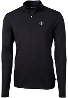 Cutter and Buck New Orleans Saints Mens Virtue Eco Pique Long Sleeve Qtr Zip Pullover