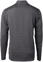 Cutter and Buck Jacksonville Jaguars Mens Black Virtue Eco Pique Micro Stripe Long Sleeve Qtr Zip..