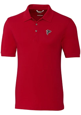 Cutter and Buck Atlanta Falcons Mens Cardinal Advantage Short Sleeve Polo